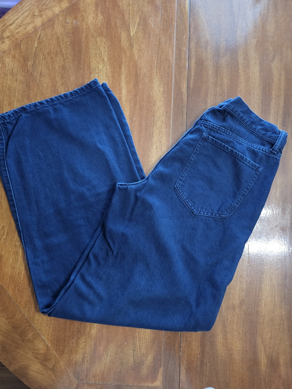 Banana Republic Navy Blue Wide-Leg Jeans